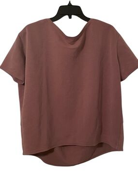 Lululemon Women's Twilight Rose Pique Back In Action Short Sleeve Shirt Size XL